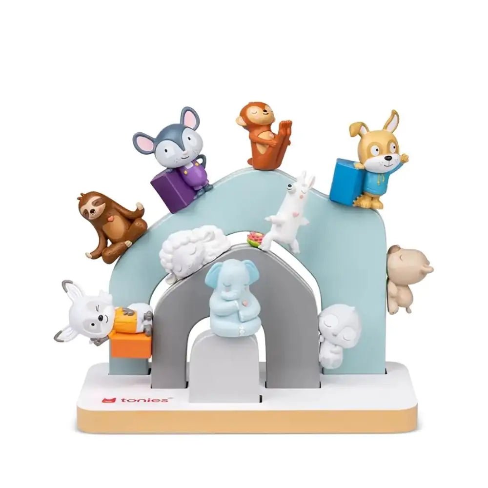 TONIES Mini Standregal personalisiert - Regenbogen, Berg, Haus - wunderwunsch