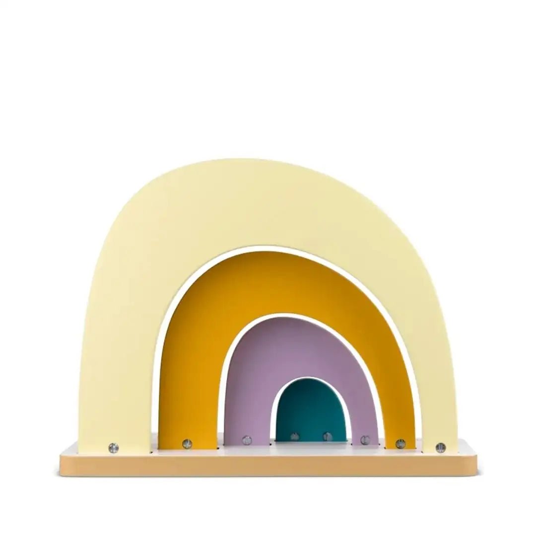 TONIES Standregal personalisiert - Regenbogen, Berg, Haus - wunderwunsch