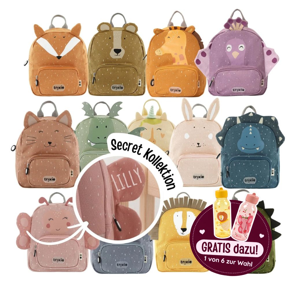 TRIXIE Kindergartenrucksack Secret Kollektion - Tiere - wunderwunsch