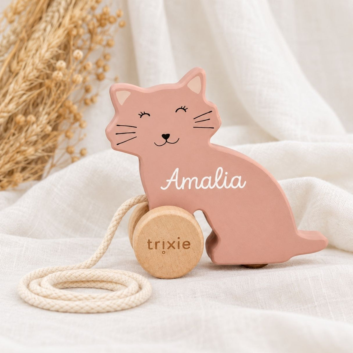 TRIXIE Kleines Nachziehtier Holz personalisiert - wunderwunsch