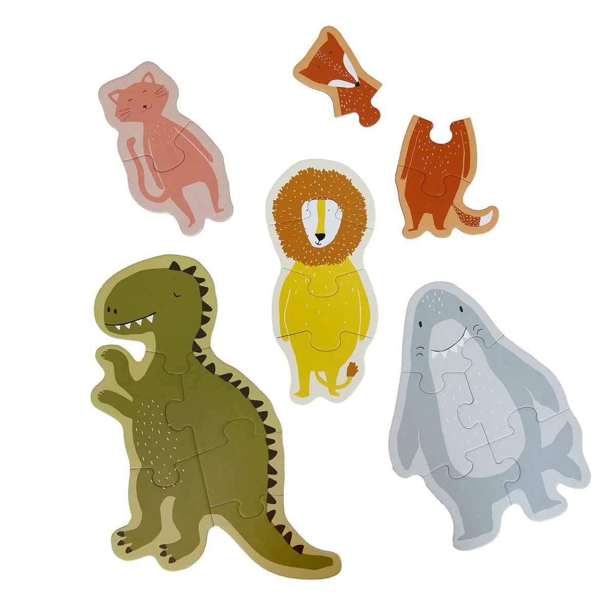 TRIXIE Puzzle - große und kleine Tiere - 5 Puzzles - wunderwunsch