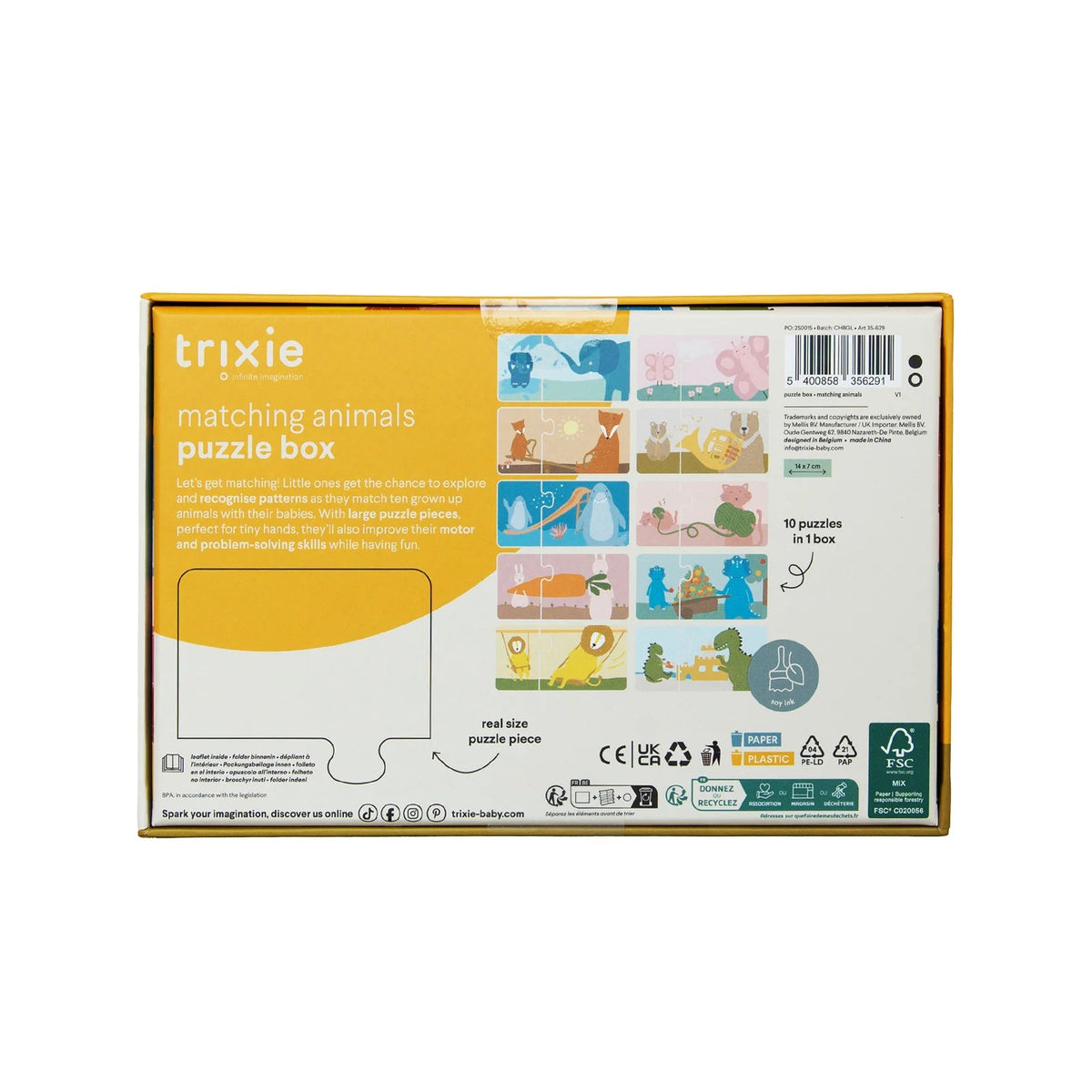 TRIXIE Puzzle - Tier-Matching - 10 Duo-Puzzles - wunderwunsch