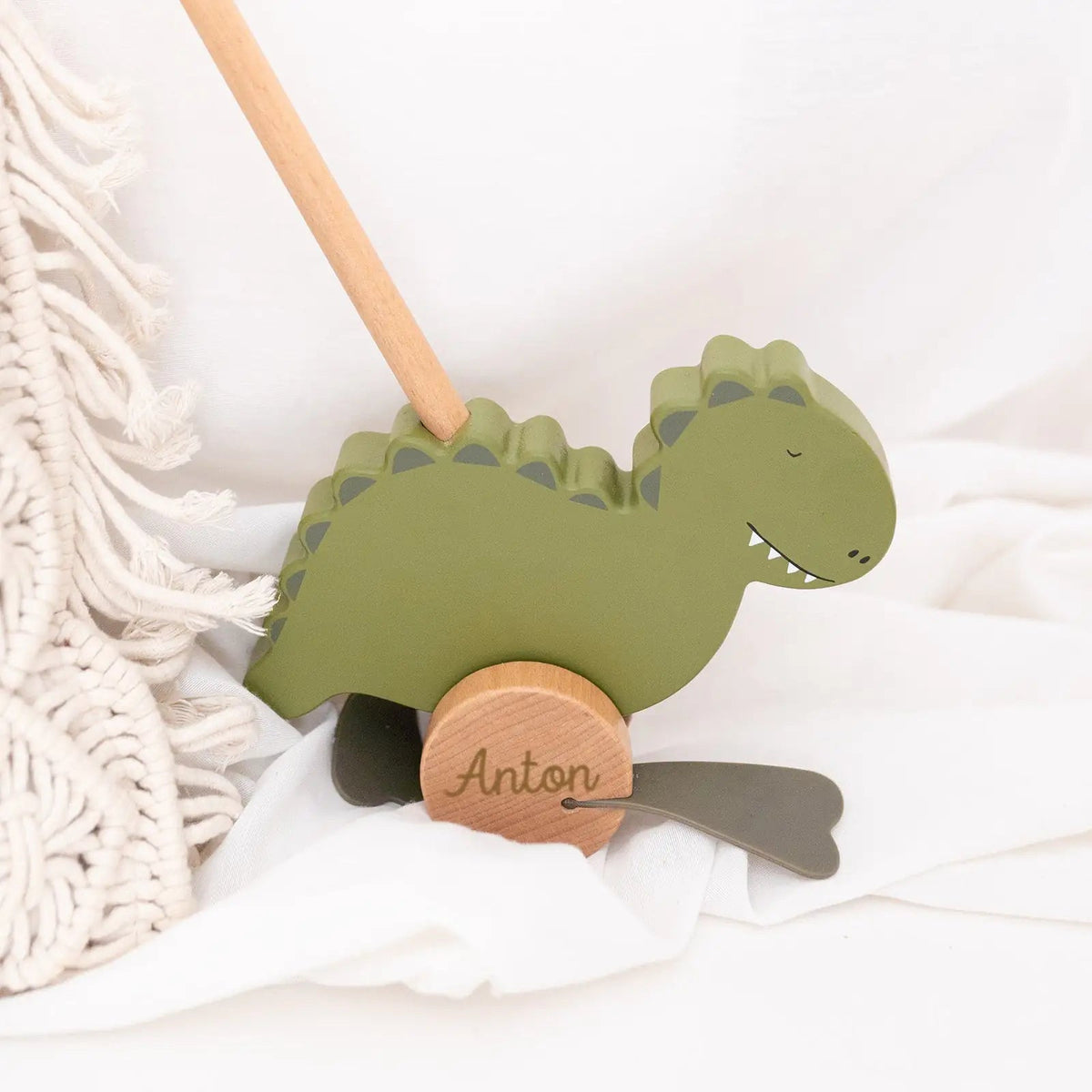 TRIXIE Schiebetier Dino oder Hase Holz personalisierbar - wunderwunsch