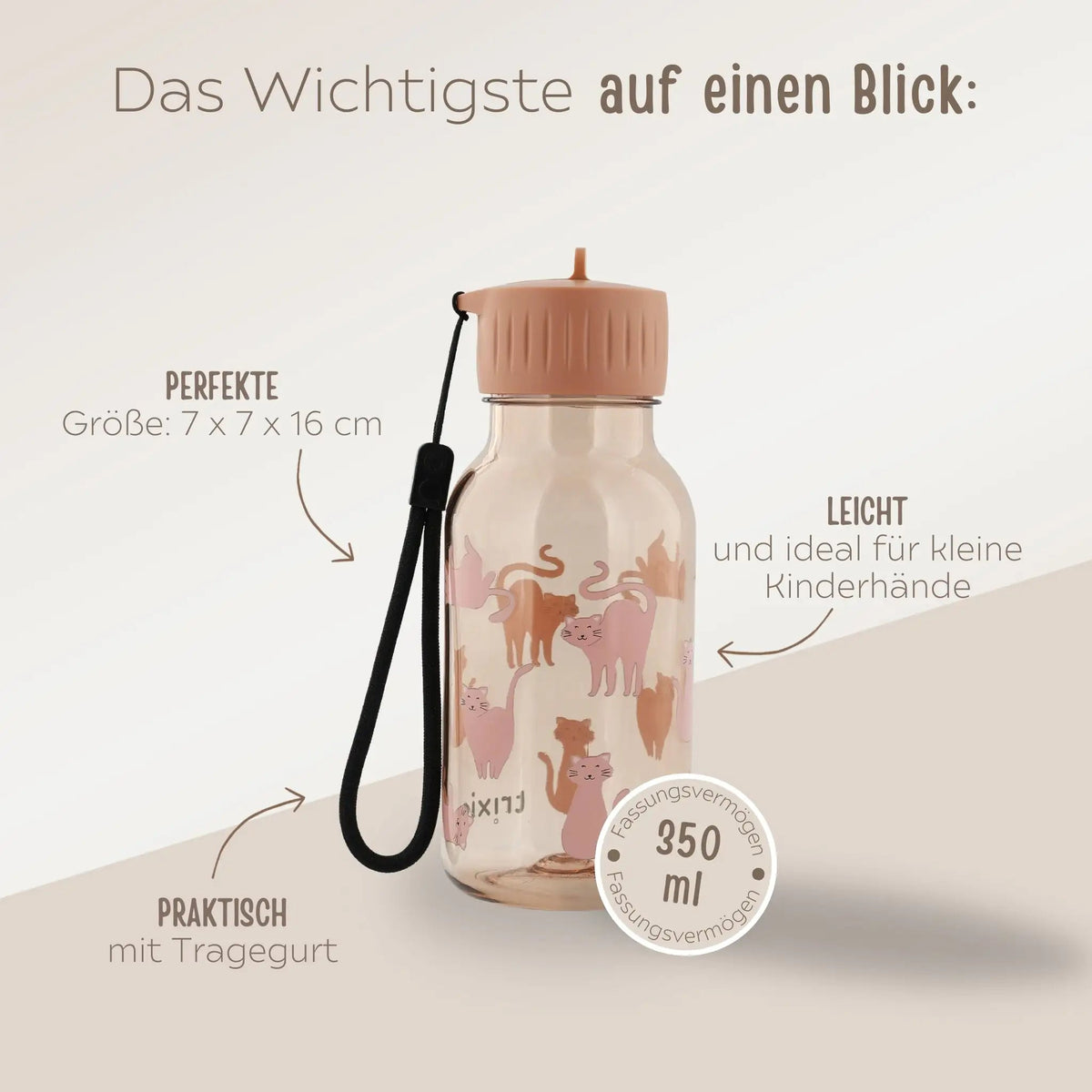 TRIXIE Trinkflasche Tritan 350ml personalisiert - wunderwunsch