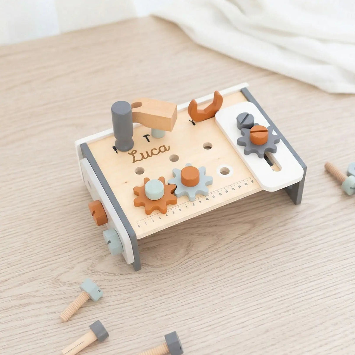 TRYCO Tisch Werkbank Holz personalisierbar - wunderwunsch