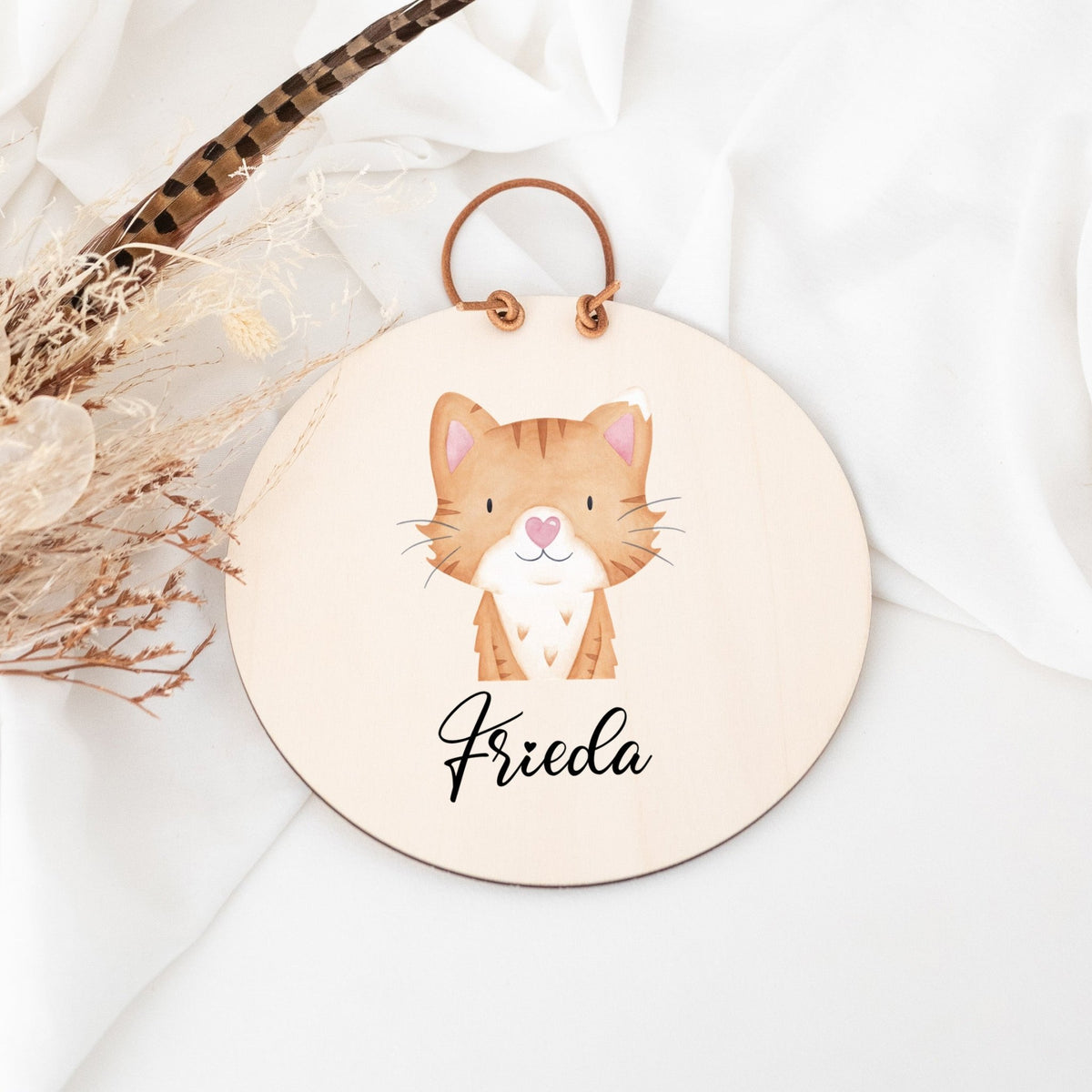 Türschild Kinderzimmer personalisiert - Tier Aquarell - wunderwunsch