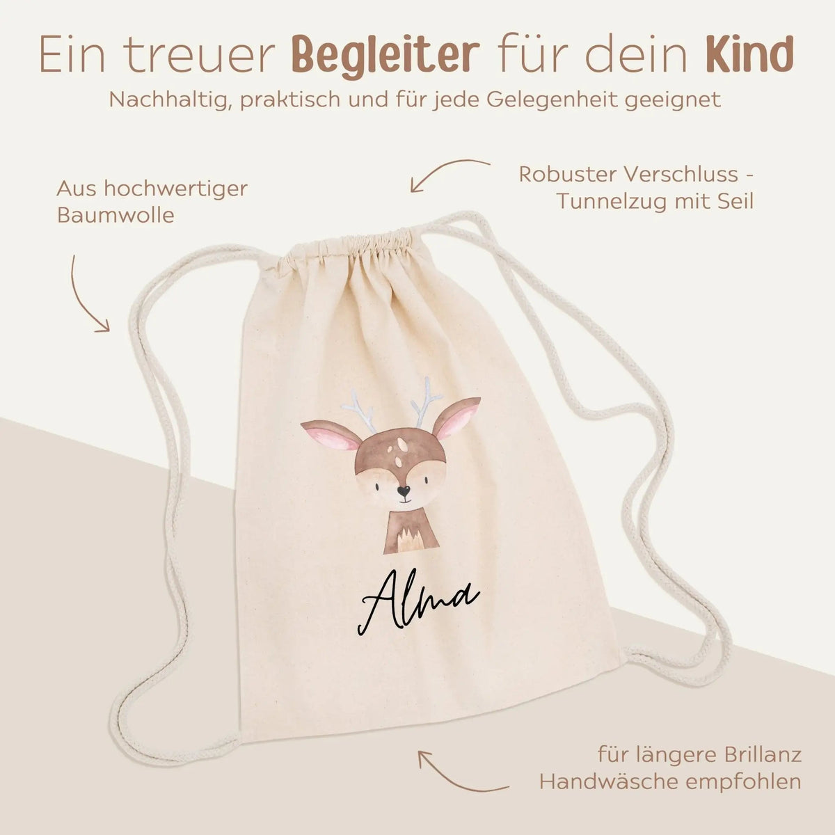 Turnbeutel "Tier" personalisiert - wunderwunsch