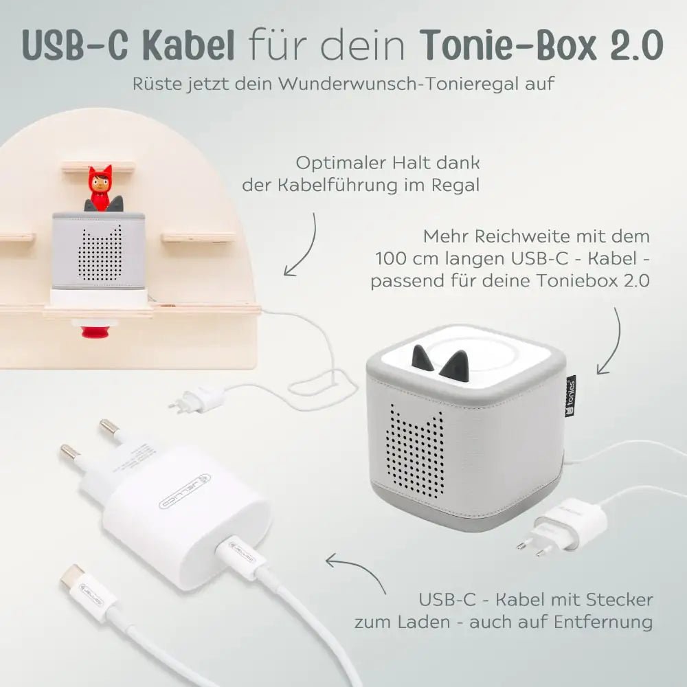 USB-C Ladekabel für Toniebox 2 - wunderwunsch