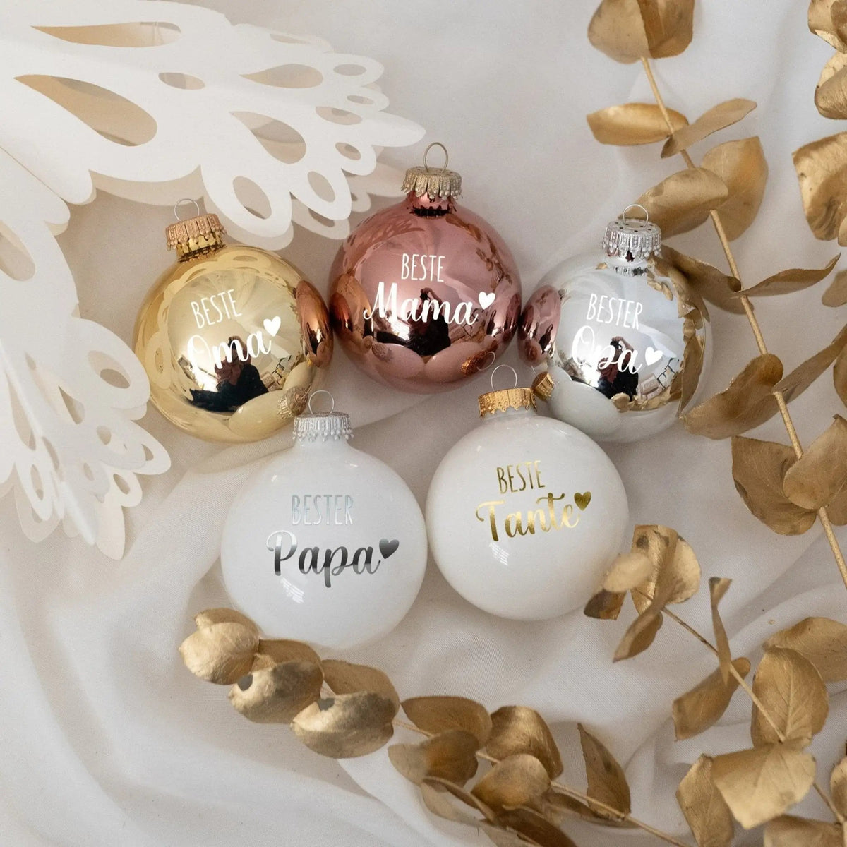 Weihnachtskugel "Beste/r..." glänzend - wunderwunsch