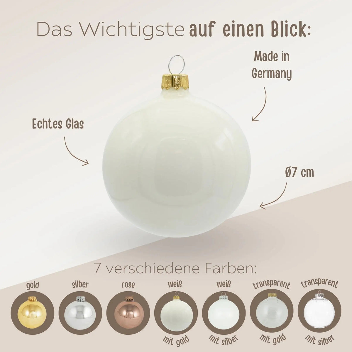 Weihnachtskugel "Beste/r..." glänzend - wunderwunsch