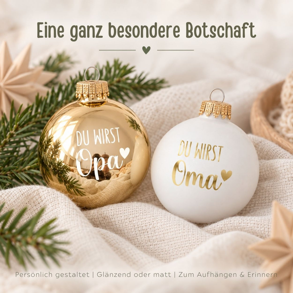 Weihnachtskugel - Schwangerschaftsverkündung - wunderwunsch