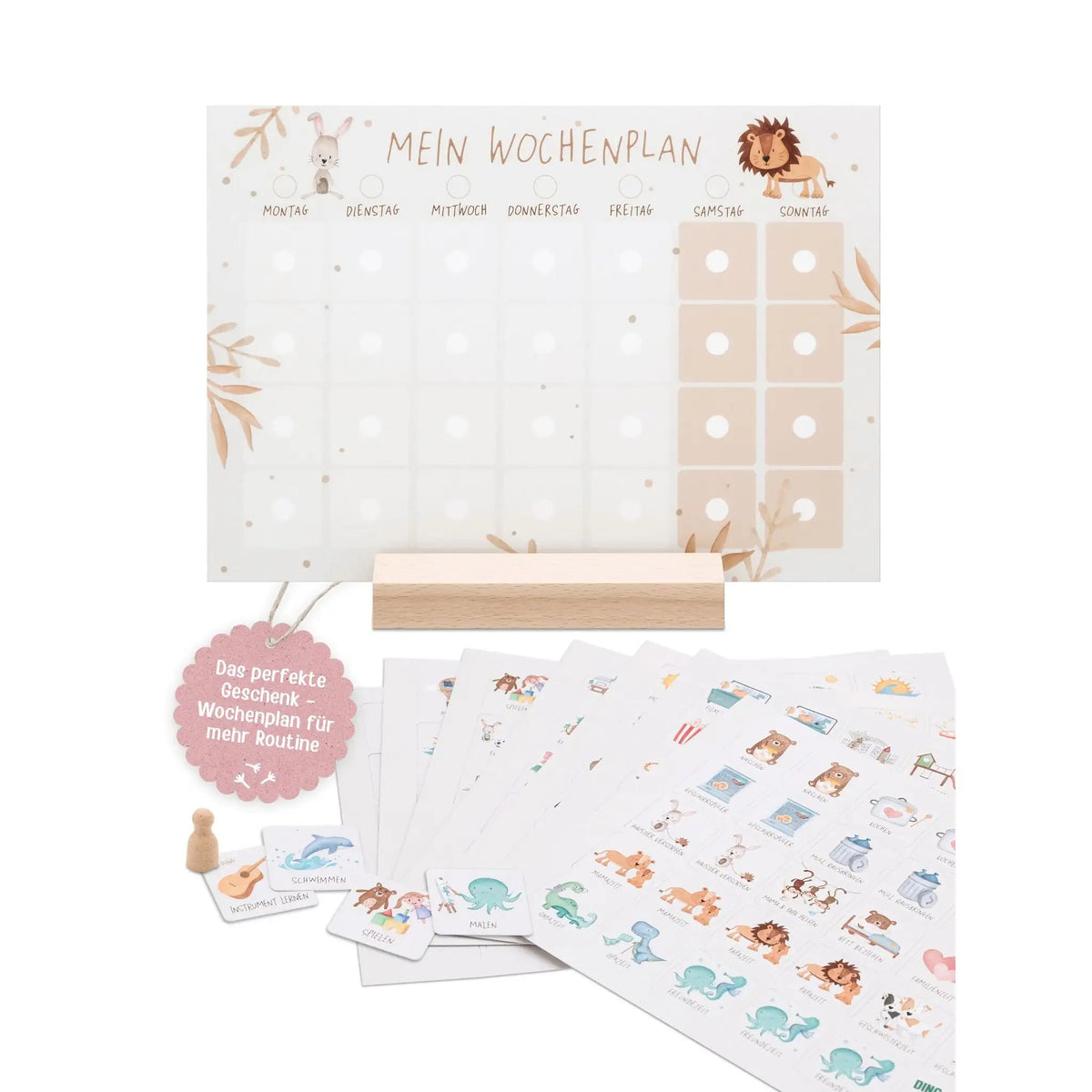Wochenplan "Tiere Boho" - wunderwunsch