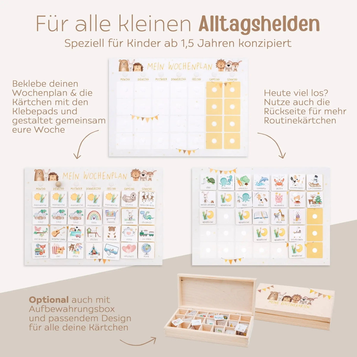 Wochenplan "Tiere Girlande" - wunderwunsch