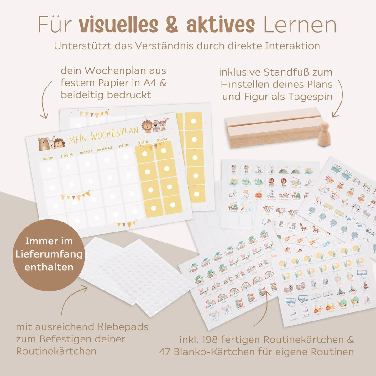 Wochenplan "Tiere Girlande" - wunderwunsch