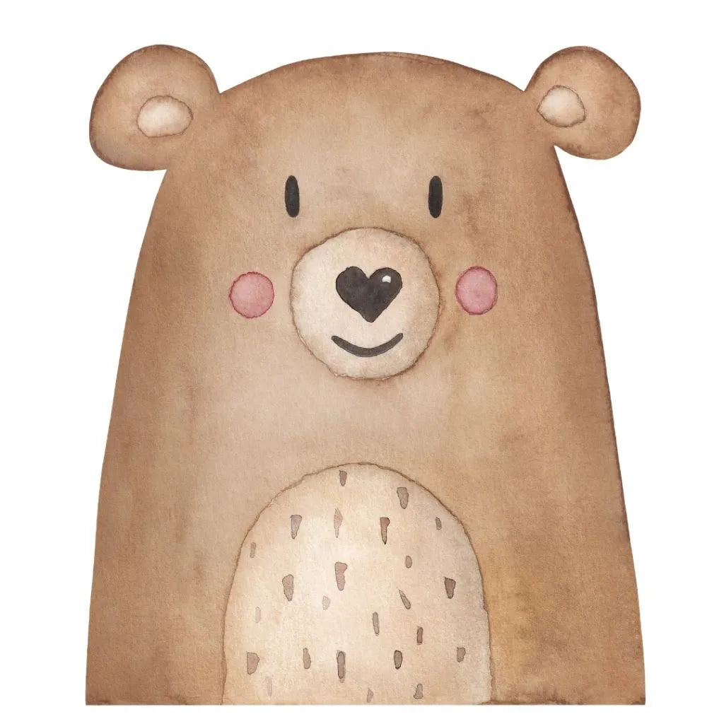Handgezeichnetes Wunderwunsch Tiermotiv: Bär als Aquarell Illustration