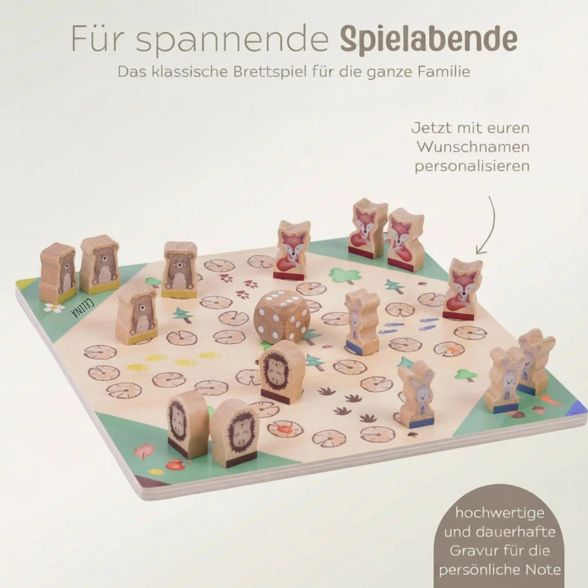 Wunderwunsch x SMALL FOOT Ludo Spiel personalisiert - wunderwunsch
