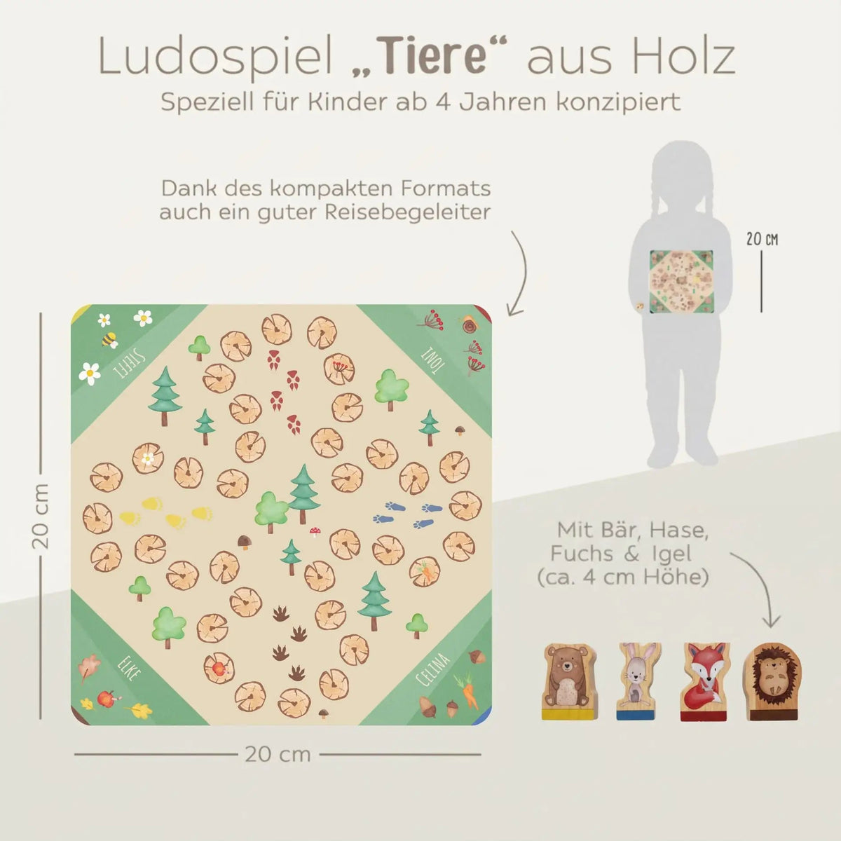 Wunderwunsch x SMALL FOOT Ludo Spiel personalisiert - wunderwunsch
