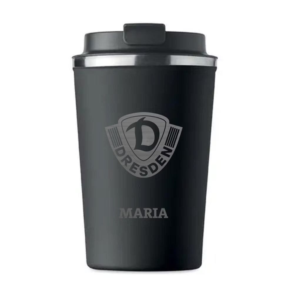 DYNAMO DRESDEN Coffee to Go Becher Wappen personalisiert - wunderwunsch
