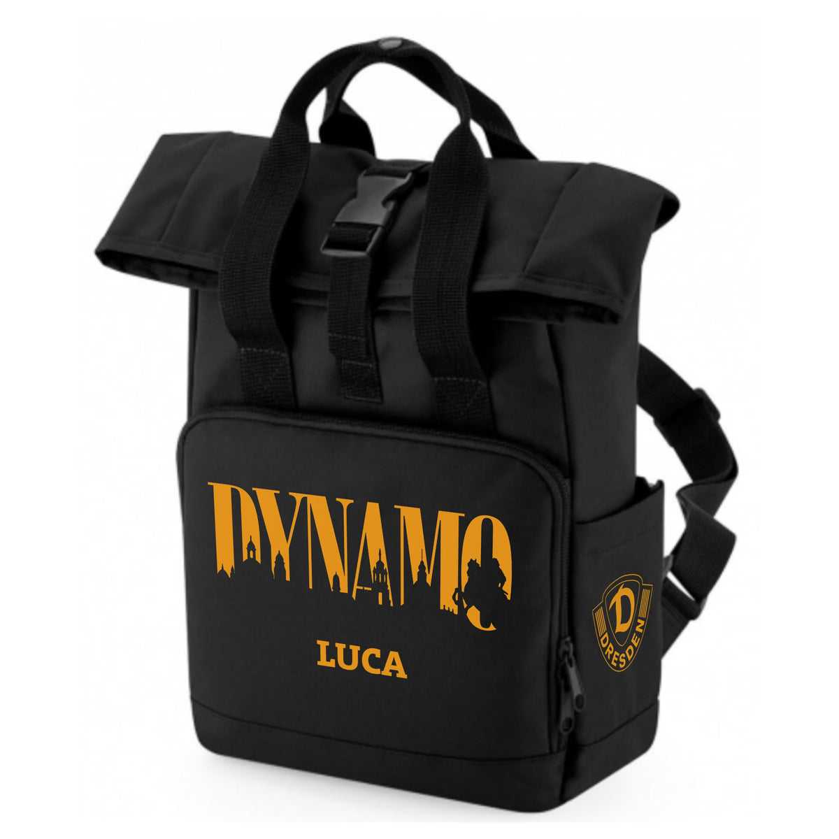 DYNAMO DRESDEN Schwarzer Rucksack Skyline personalisiert - wunderwunsch