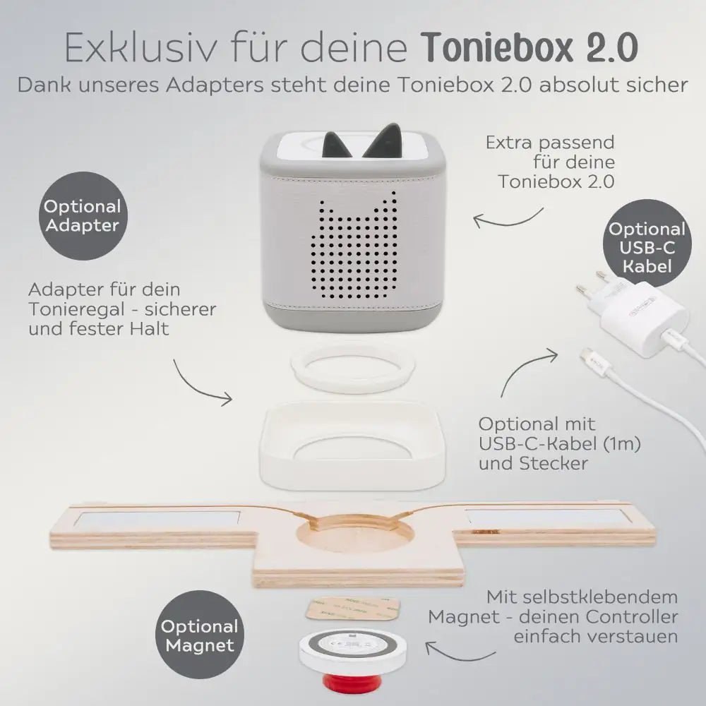 Adapter für Toniebox-Regal für Toniebox 2 - wunderwunsch