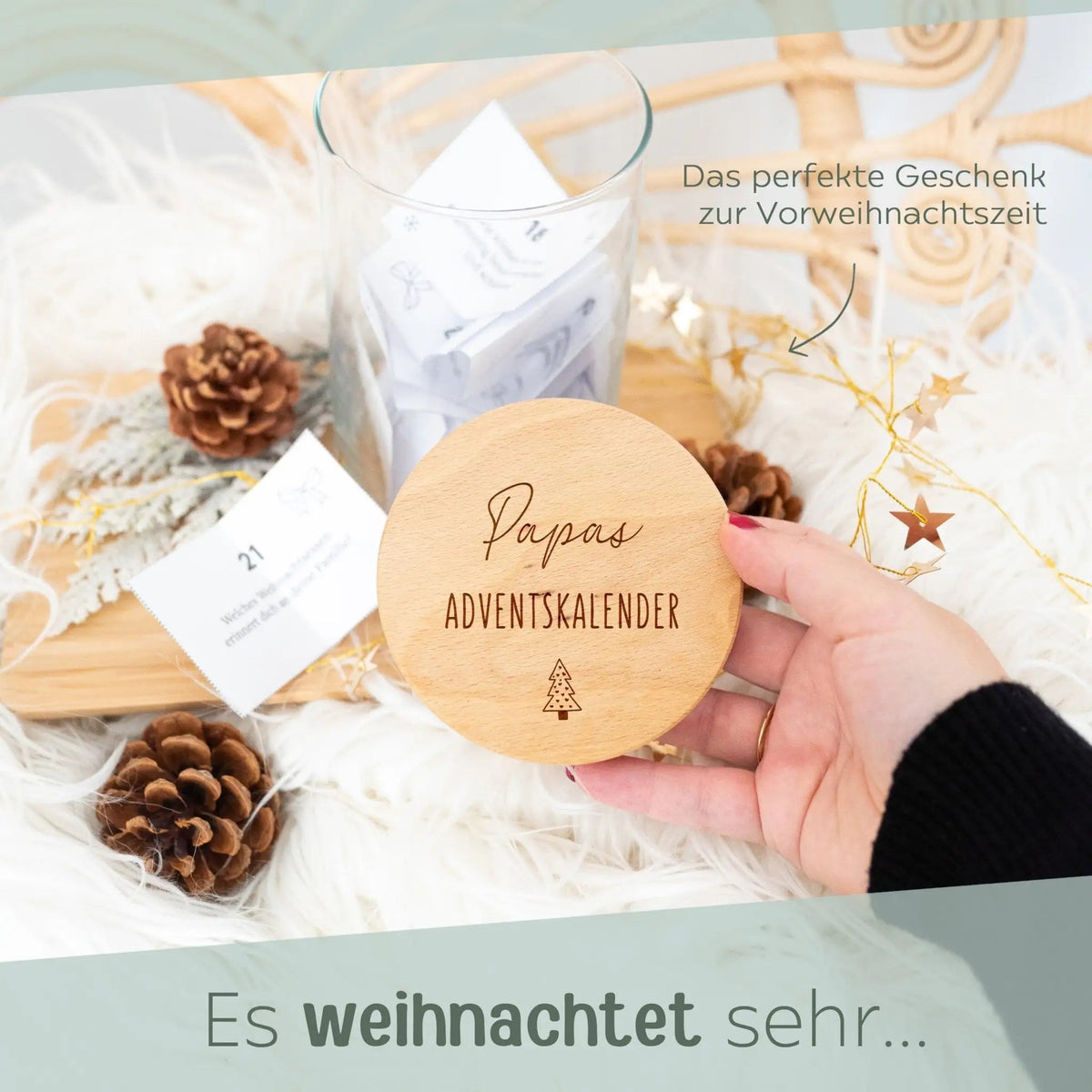 Adventskalender Aufbewahrungsglas personalisiert - wunderwunsch