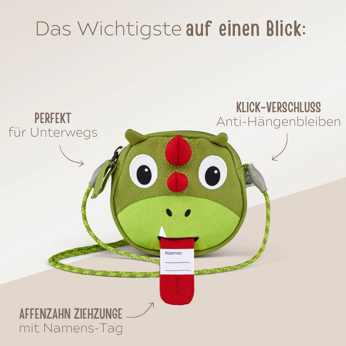 AFFENZAHN Kinderportemonnaie personalisiert - wunderwunsch