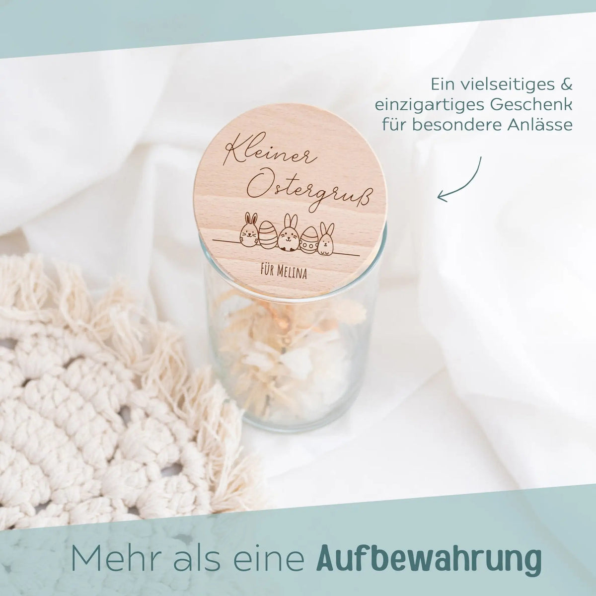Aufbewahrungsglas "Kleiner Ostergruß" - wunderwunsch