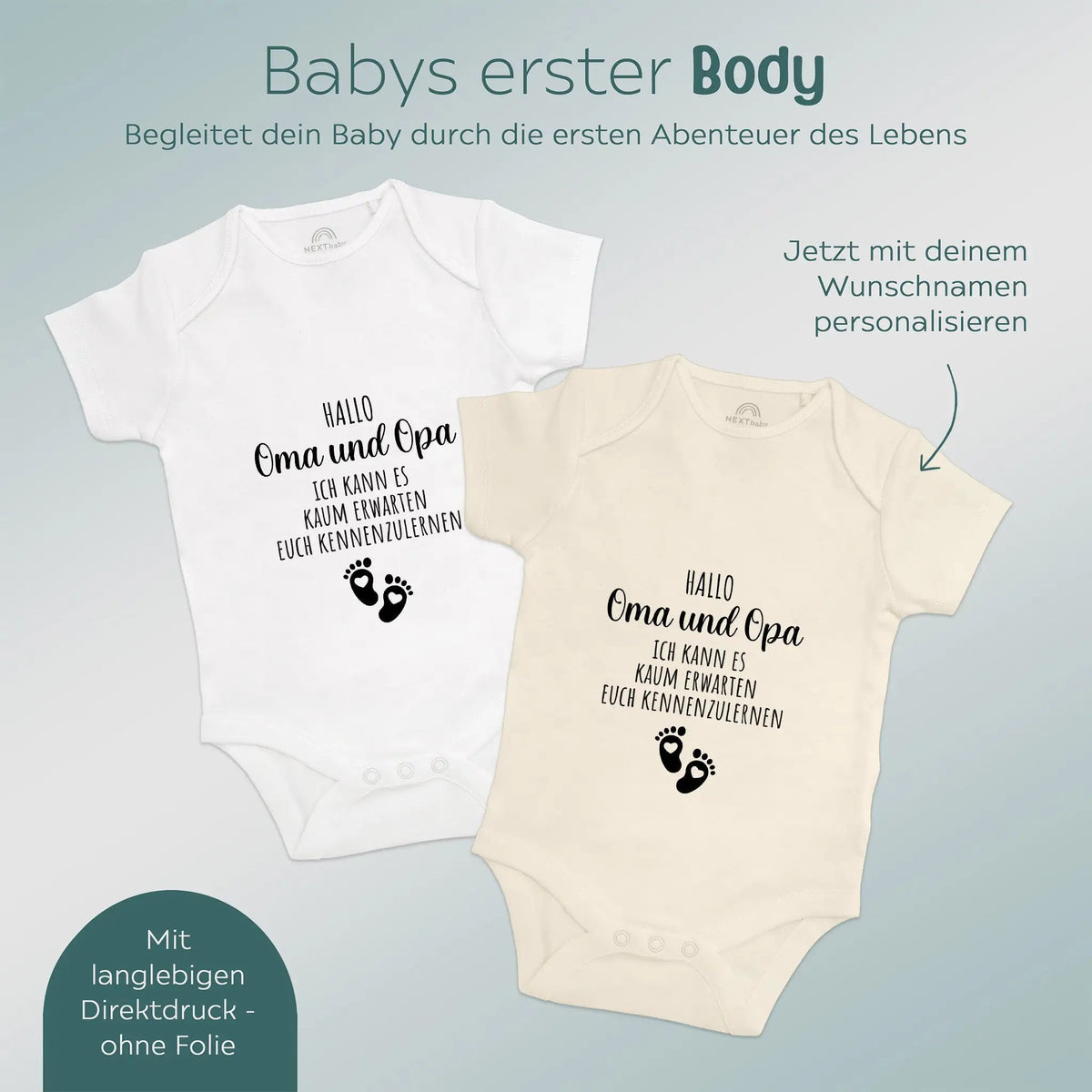 Baby Body "Hallo Oma und Opa" - wunderwunsch