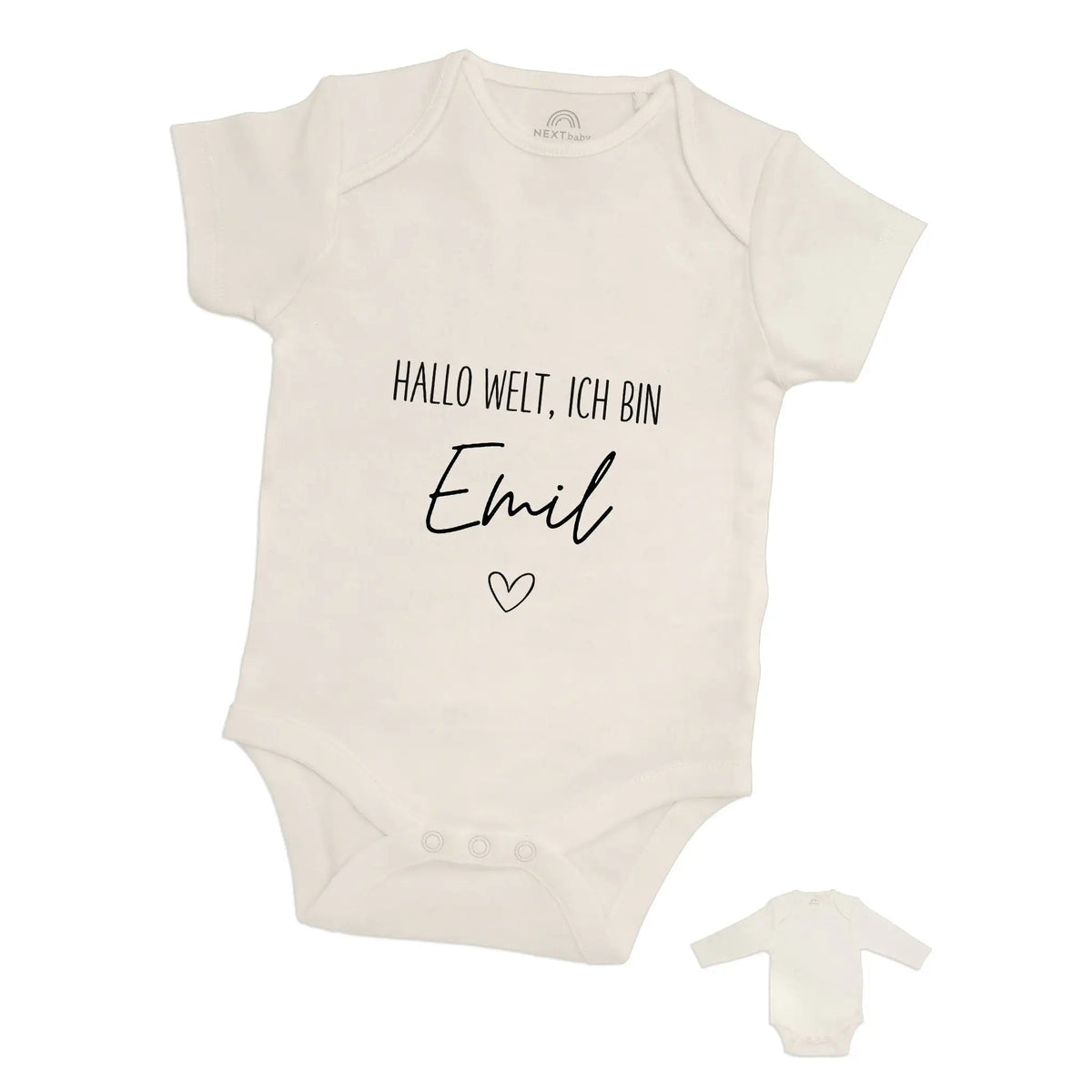 Baby Body "Hallo Welt" personalisiert - wunderwunsch