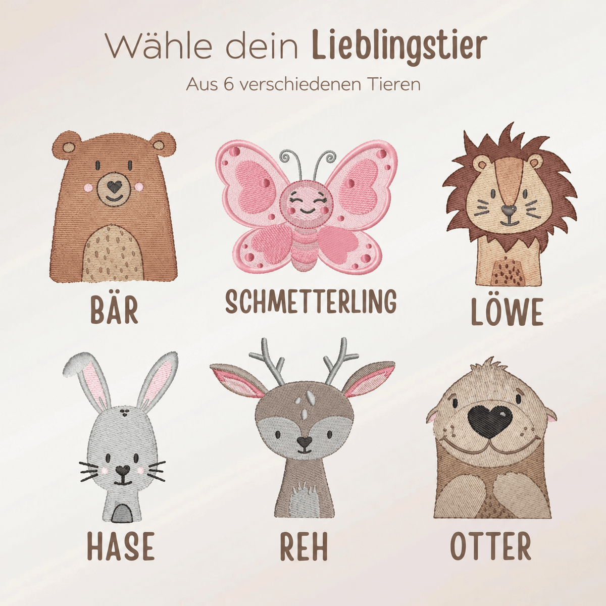 Babydecke personalisiert aus 100 % Bio-Baumwolle - Tiermotiv - wunderwunsch