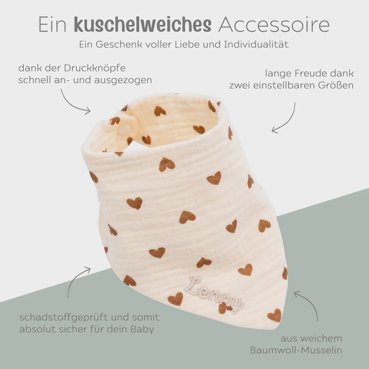 Baby/Kinder Halstuch personalisiert - wunderwunsch