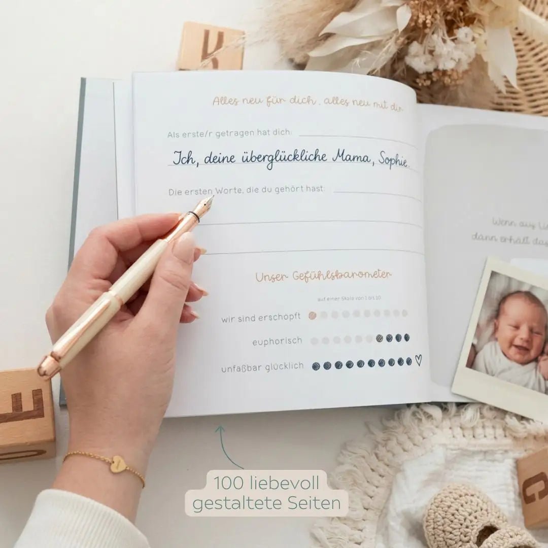 Babytagebuch „Mein erstes Lebensjahr“ personalisiert - wunderwunsch