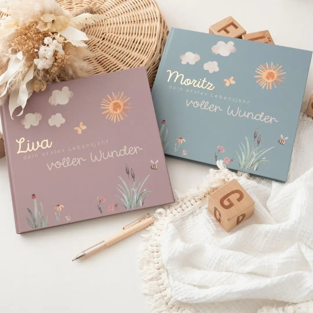 Babytagebuch „Mein erstes Lebensjahr“ personalisiert - wunderwunsch