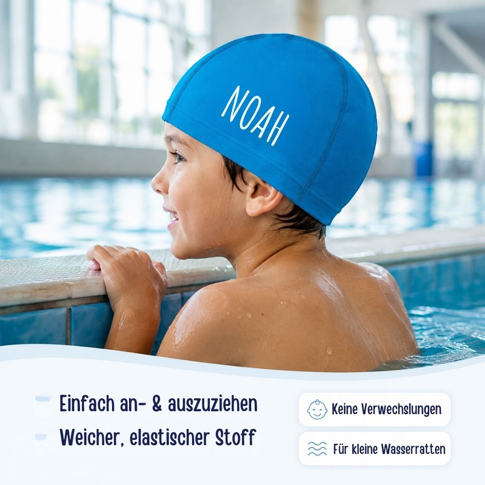 Badekappe Kinder mit Namen - wunderwunsch