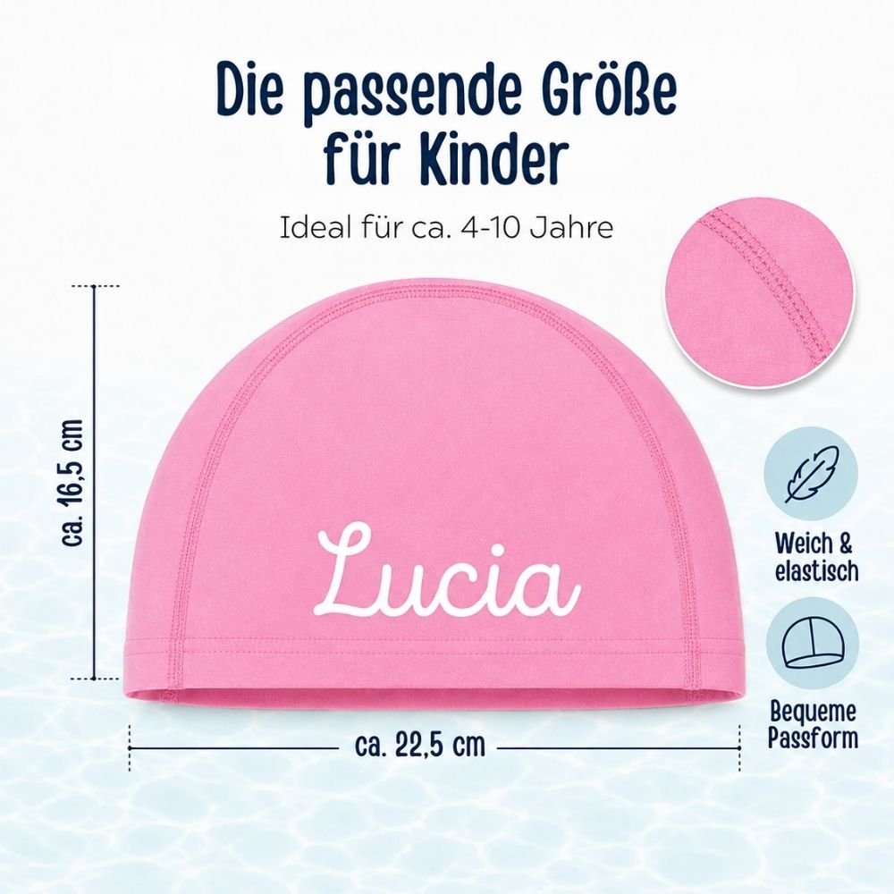 Badekappe Kinder mit Namen - wunderwunsch