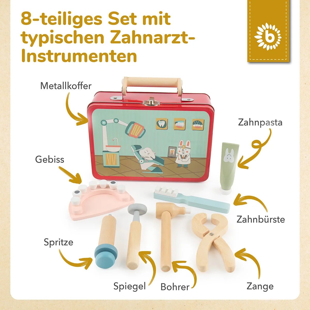 BIECO Kinder Zahnarztkoffer personalisiert - wunderwunsch