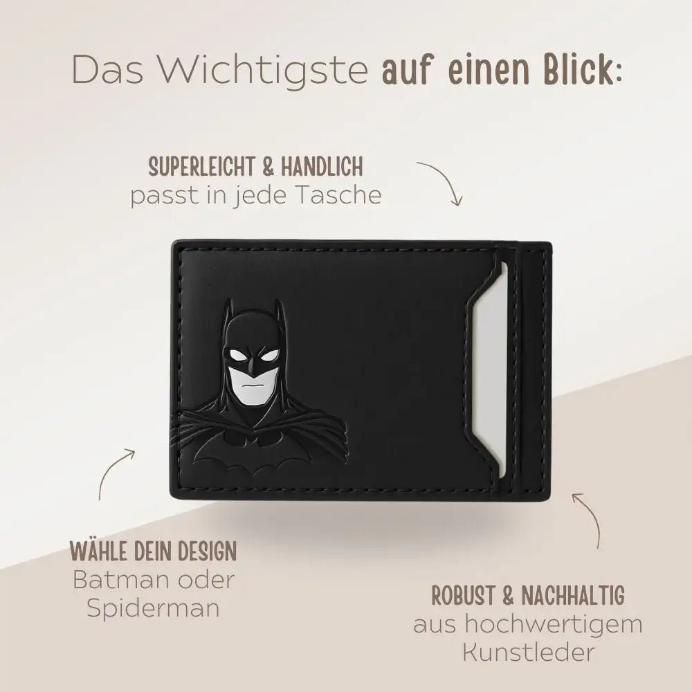 Cardholder Batman oder Spiderman personalisiert - wunderwunsch