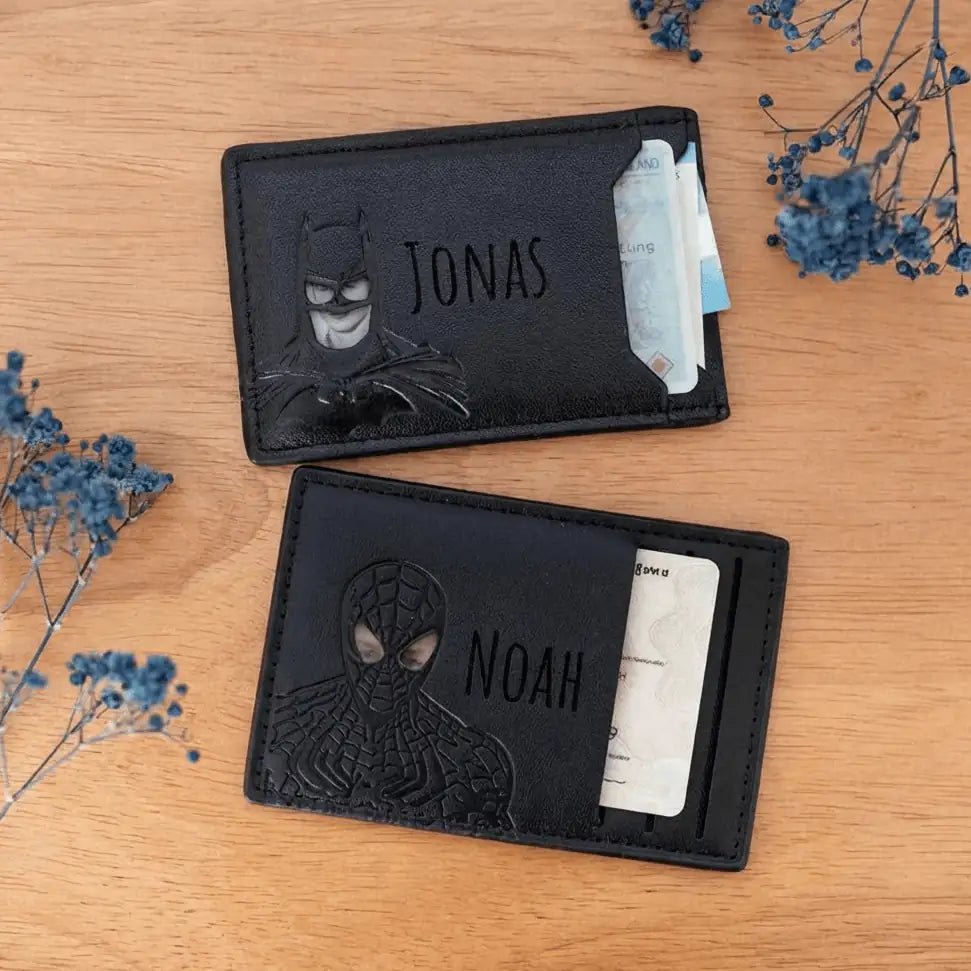 Cardholder Batman oder Spiderman personalisiert - wunderwunsch