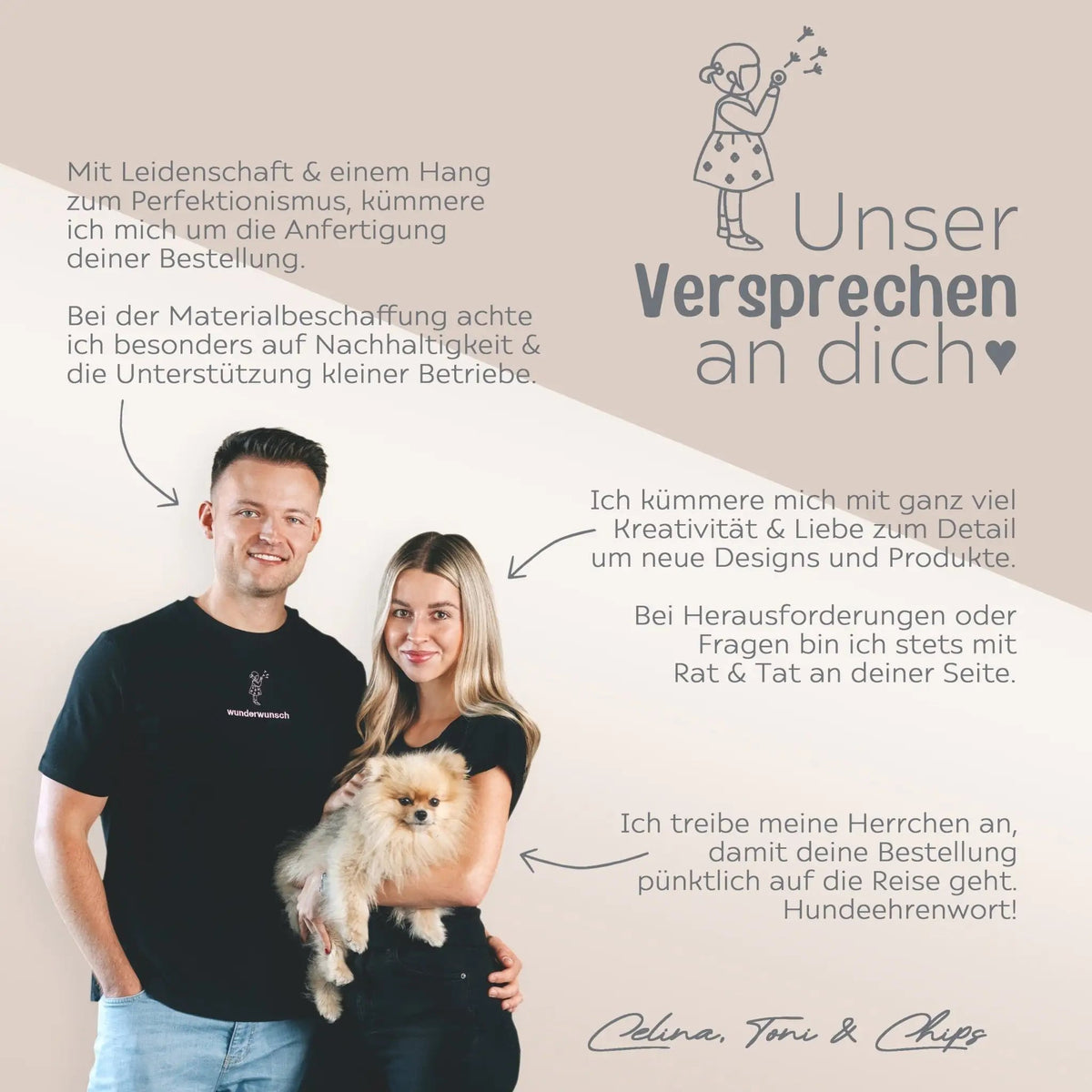 Deko Serviertablett aus Holz - Kleine Menschen große Herzen - wunderwunsch
