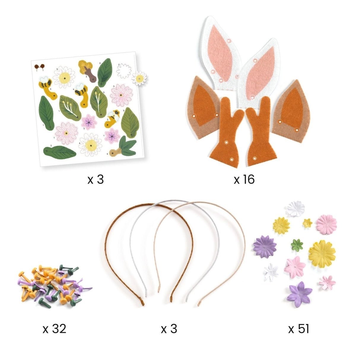 DJECO DIY Haarreif - Blumen - wunderwunsch