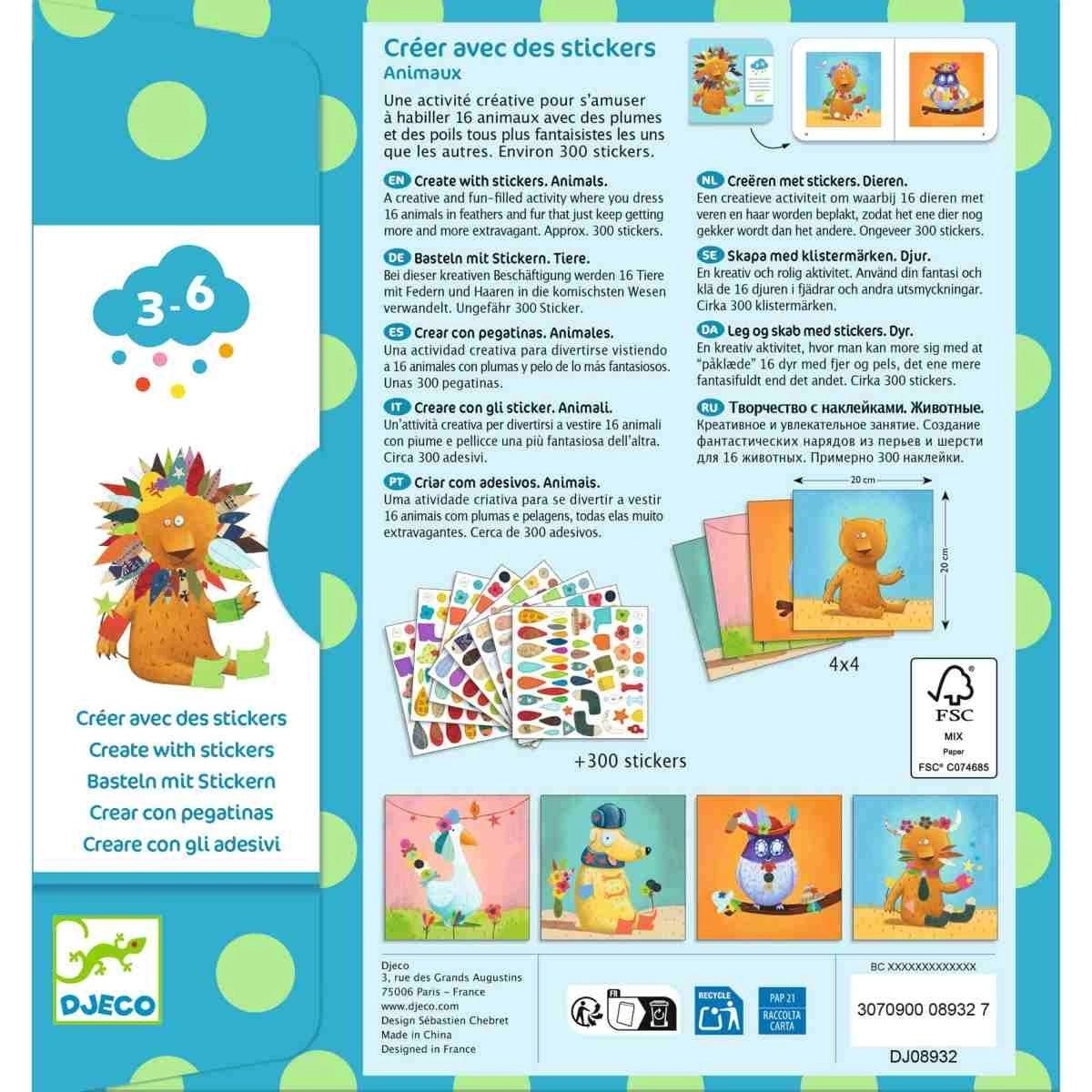 DJECO Stickerbild - Tiere - wunderwunsch