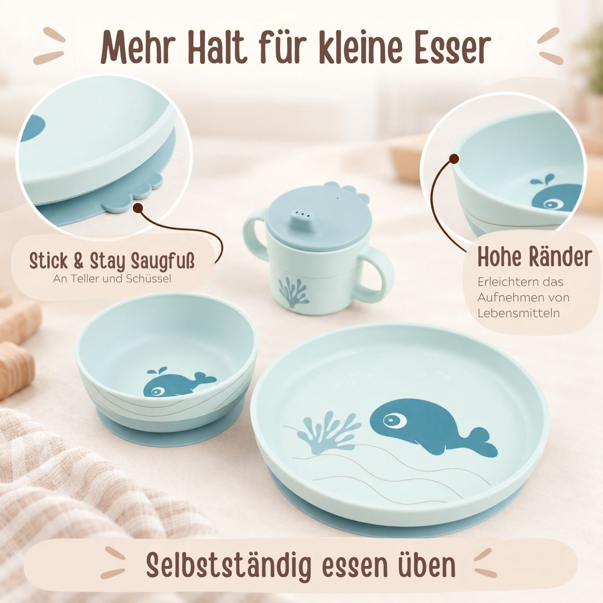 DONEBYDEER Geschirrset personalisiert - Foodie - Wally - wunderwunsch