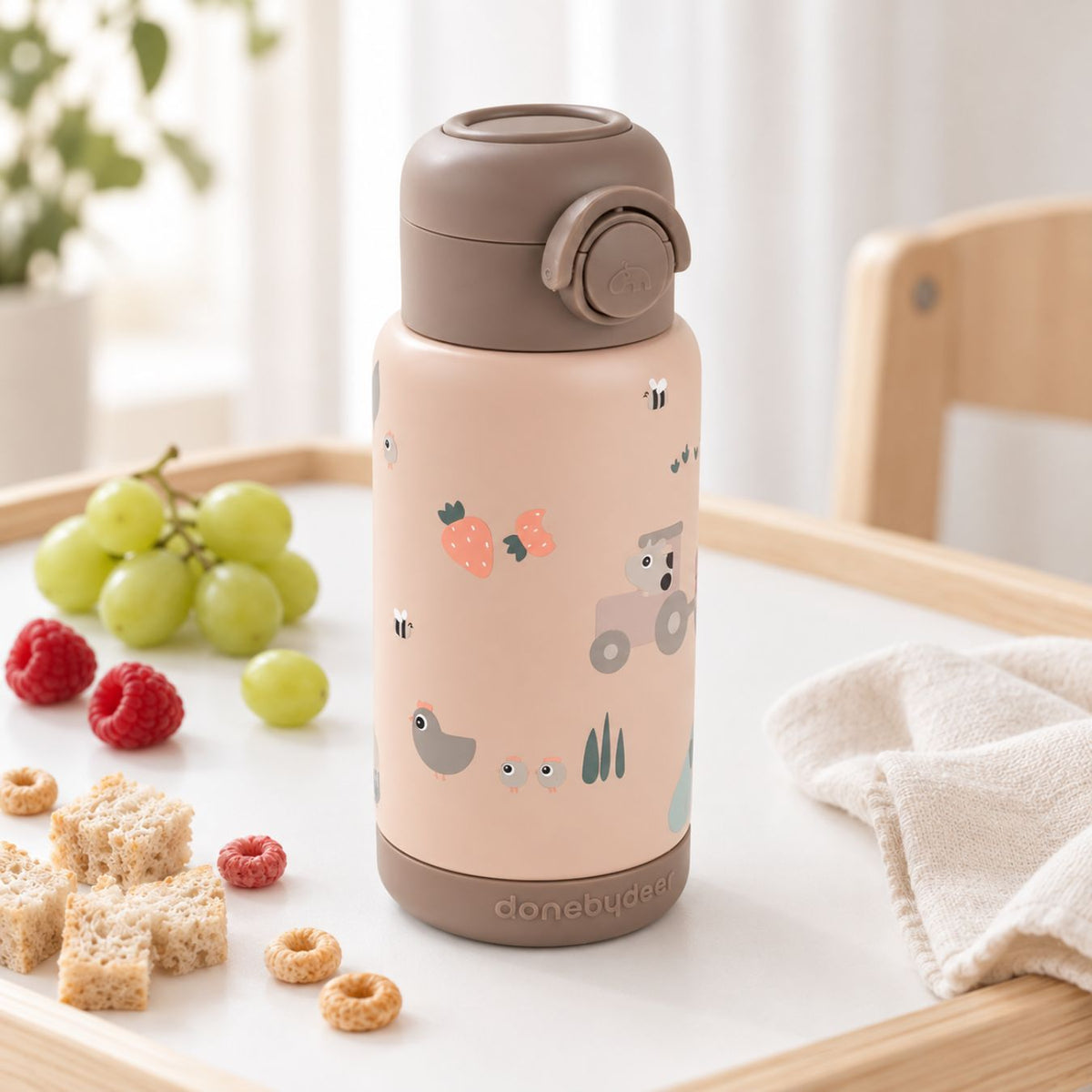 DONEBYDEER Thermos Trinkflasche mit Strohhalm 340ml - wunderwunsch