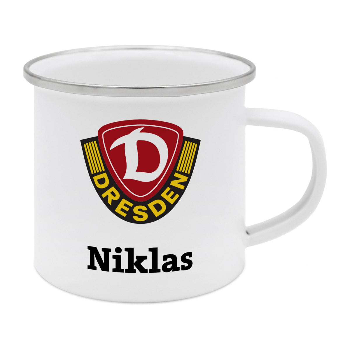 DYNAMO DRESDEN Emaille Tasse Wappen personalisiert - wunderwunsch