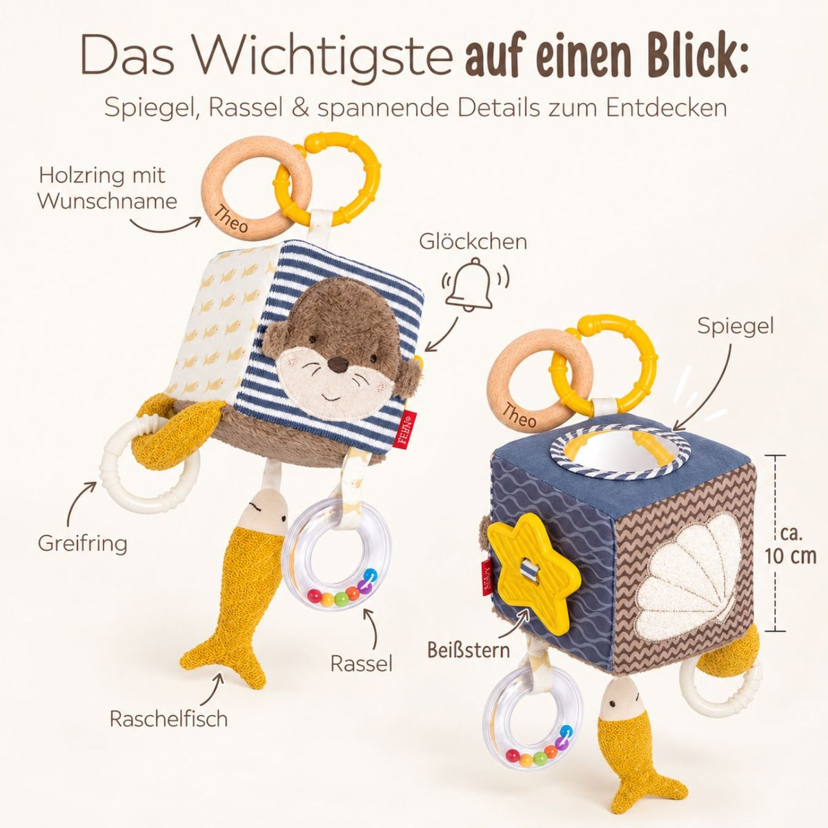 FEHN Activity-Würfel Otter personalisiert - wunderwunsch