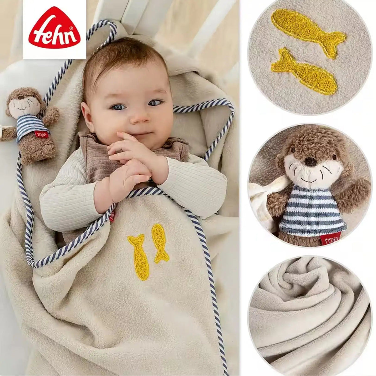 FEHN Babydecke personalisiert - wunderwunsch