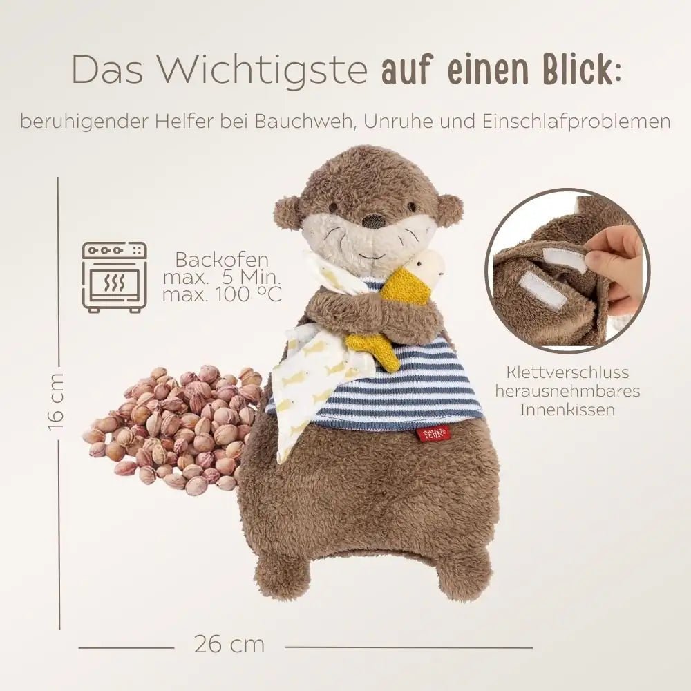 FEHN Kirschkernkissen Otter personalisiert - wunderwunsch