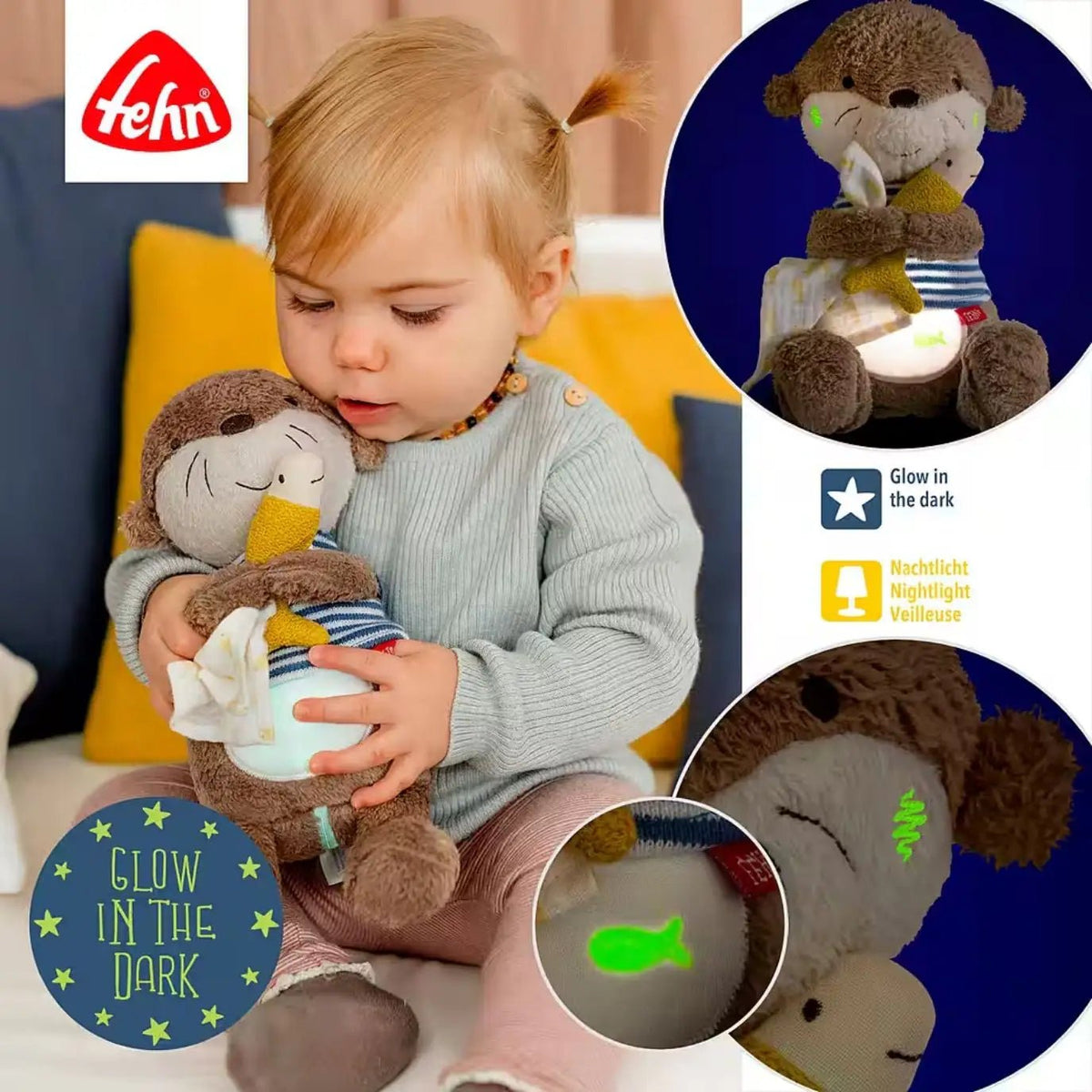FEHN Schlummerlicht personalisiert - Otter - wunderwunsch