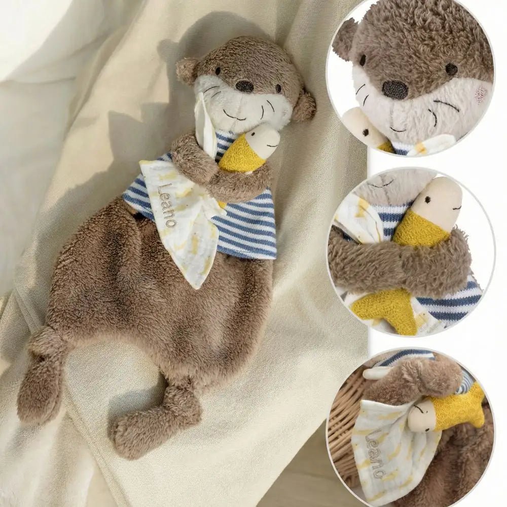FEHN Schmusetuch personalisiert - Otter, Wal - wunderwunsch