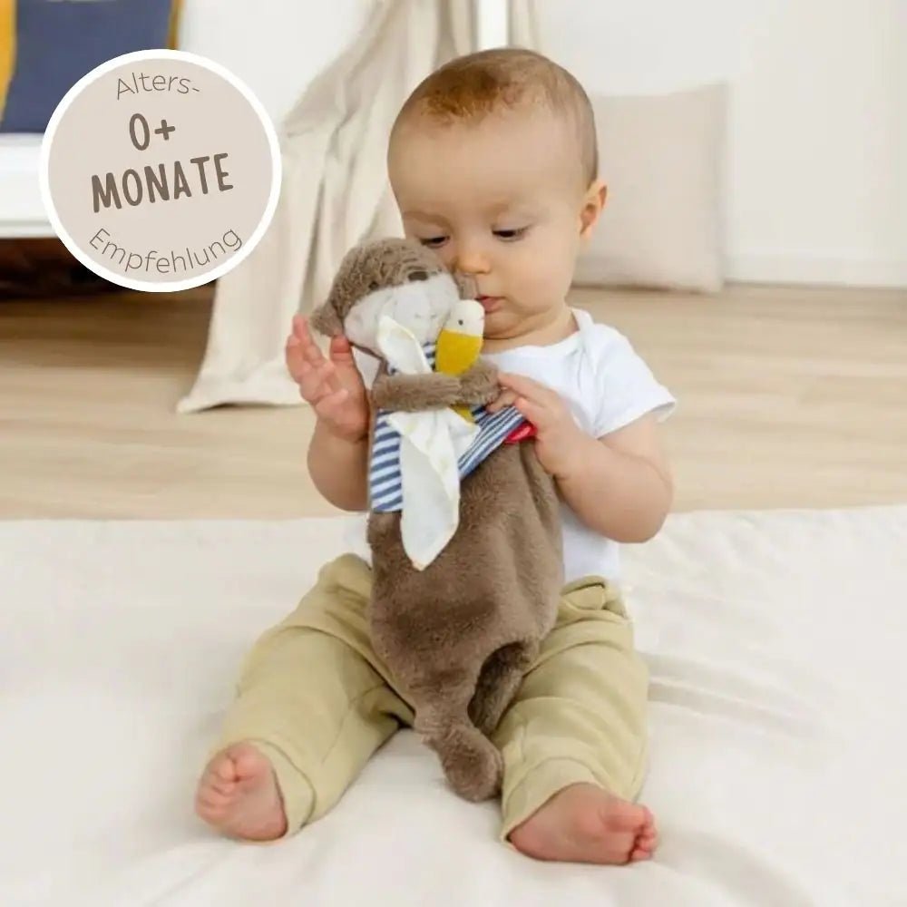 FEHN Schmusetuch personalisiert - Otter, Wal - wunderwunsch